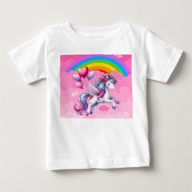Sött Enhörning. T Shirt (Framsida)
