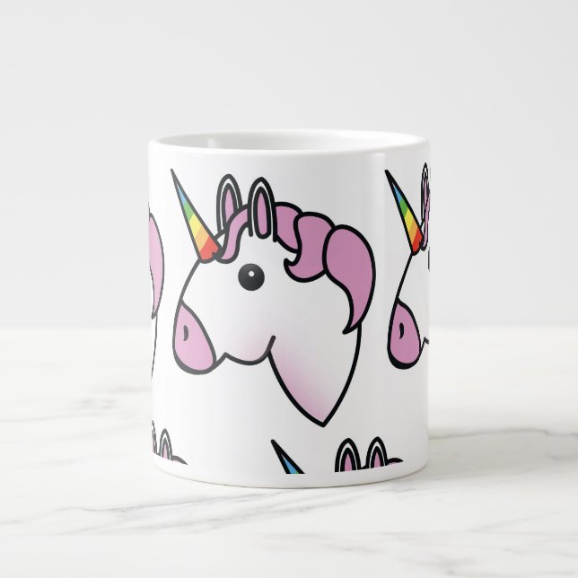 Sött Enhörningsmönster Jumbo Mugg (Framsidan)