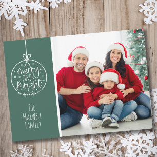 Sött familjefoto God Jul Julkort