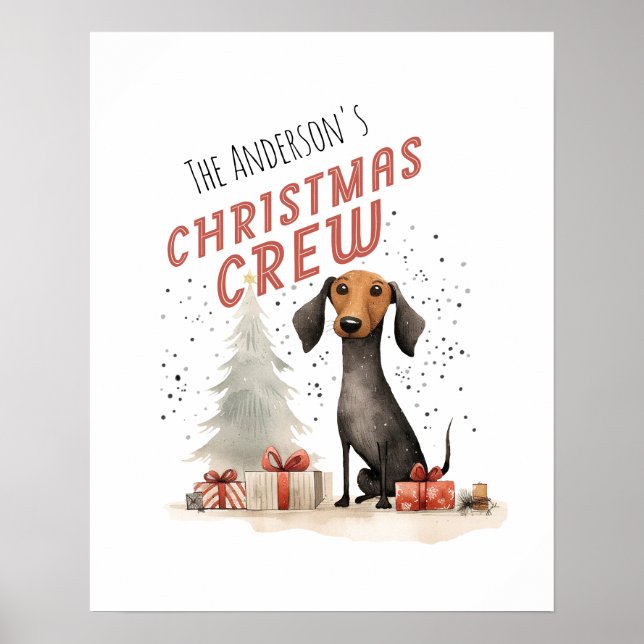Sött Familjenamn Jul Crew  Poster (Framsidan)