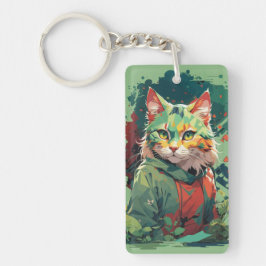 Sött fantasin färgstänk kattdesign