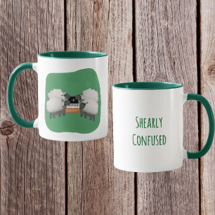 Sött får-pun-design – Klippet förvirrad Mugg