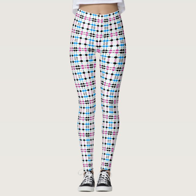 Sött färgglatt aztekmönster leggings (Framsida)