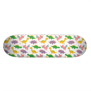 Sött färgglatt dinosauriemönster för pojkar skateboard bräda 19,5 cm