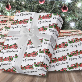 Sött Färgglatt God Jul Presentpapper