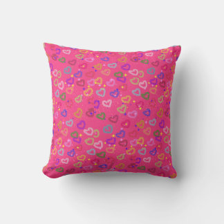 Sött färgglatt hjärta kudde