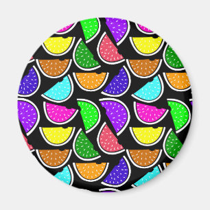 Sött färgglatt vattenmelonmönster magnet