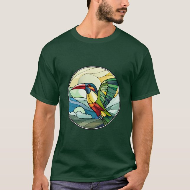 Sött fastnat glastört från fåglar t shirt (Framsida)