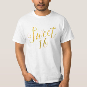 Sött Fauxguld för 16 citationstecken omkullkastar T Shirt