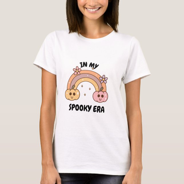 sött festligt halloween-tröja med pumpor  t shirt (Framsida)