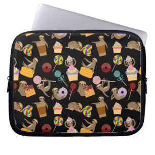 Sött festmönster för Sloth Laptop Fodral