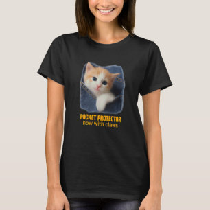 Sött fickkattunge, rolig kattälskare grafik t shirt
