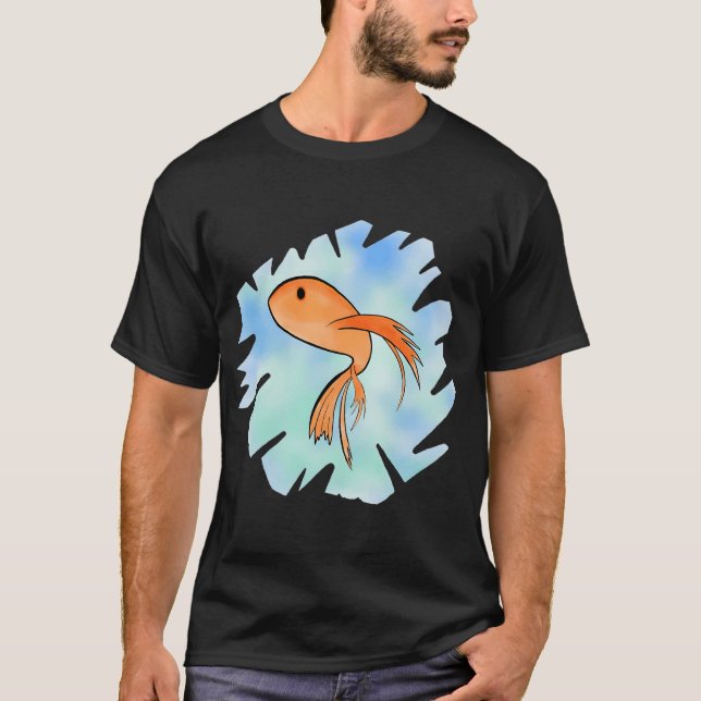 Sött fiskdesign t shirt (Framsida)