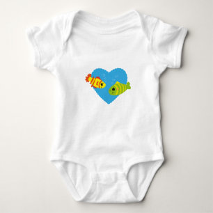Sött Fiskpar Alla Hjärtans Dag Akvarium Kärlek Tee Shirt
