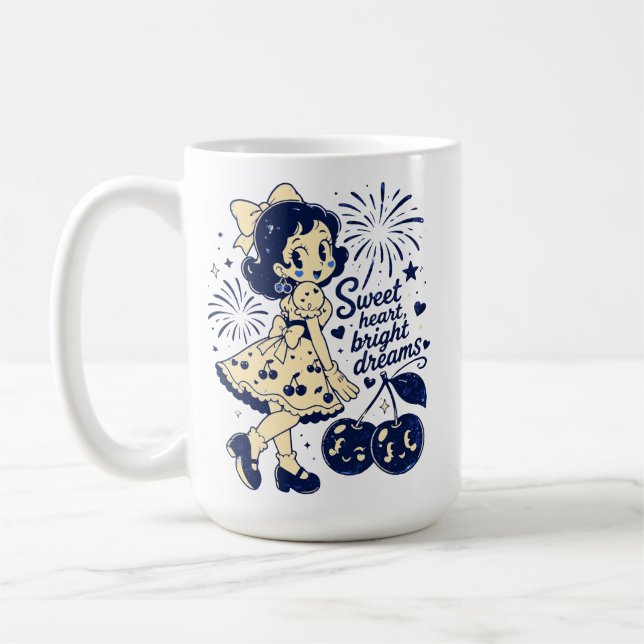 Sött fjärde juli självständighetsdag kaffemugg (Vänster)