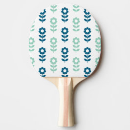Sött flickaktigt design teal och mint tusenskönor pingisracket