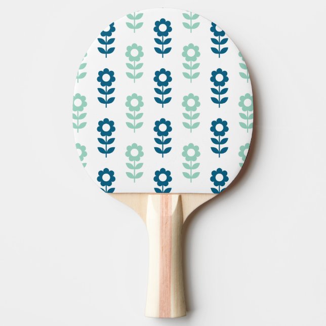 Sött flickaktigt design teal och mint tusenskönor pingisracket (Framsidan)