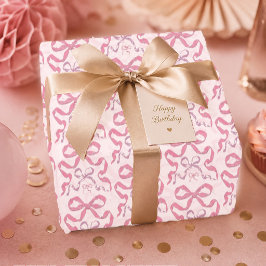 Sött flickaktigt rosa estetiskt band presentpapper