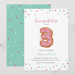 Sött födelsedagfirande | tre inbjudningar