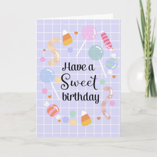 Sött födelsedagsgodis för barn Sweet 16 Kort