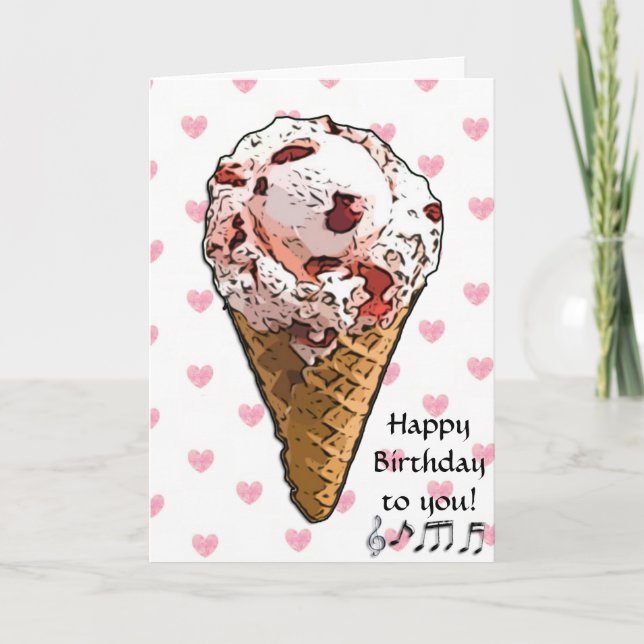 Sött födelsedagskort för henne kort (Framsida)