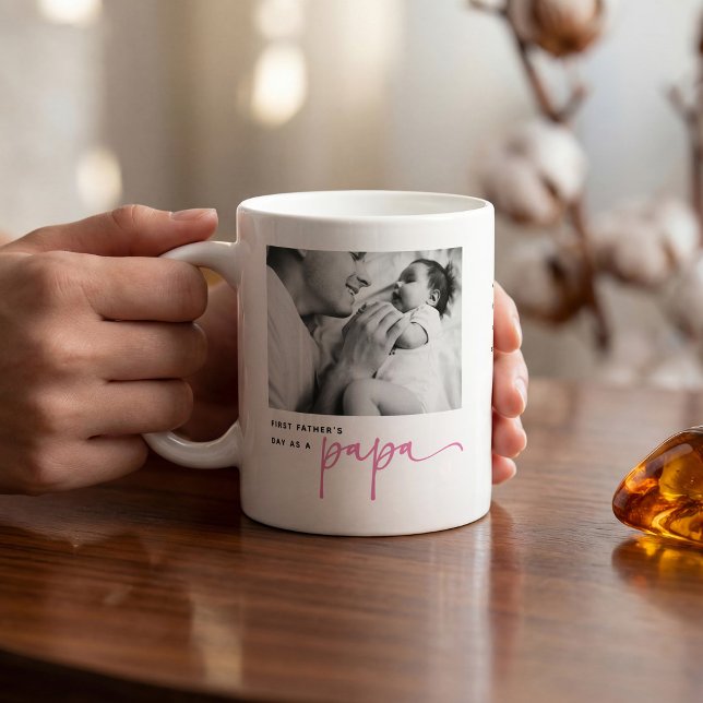 Sött första fars dag, Pappa fotokollage Kaffemugg (Skapare uppladdad)