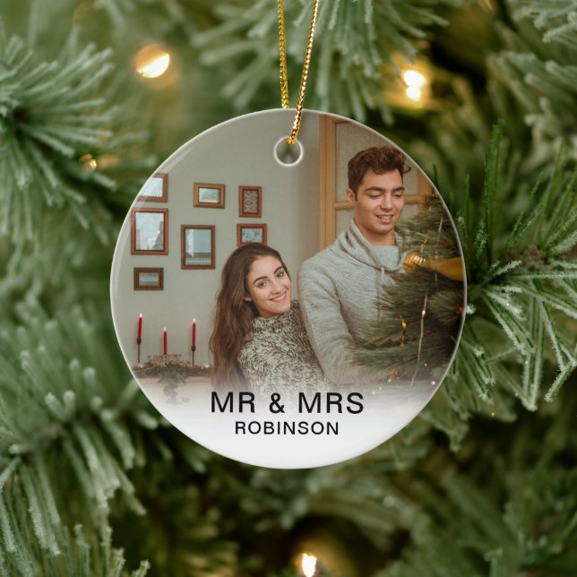 sött Första julen Gift och Glad jul Julgransprydnad Keramik (Träd)