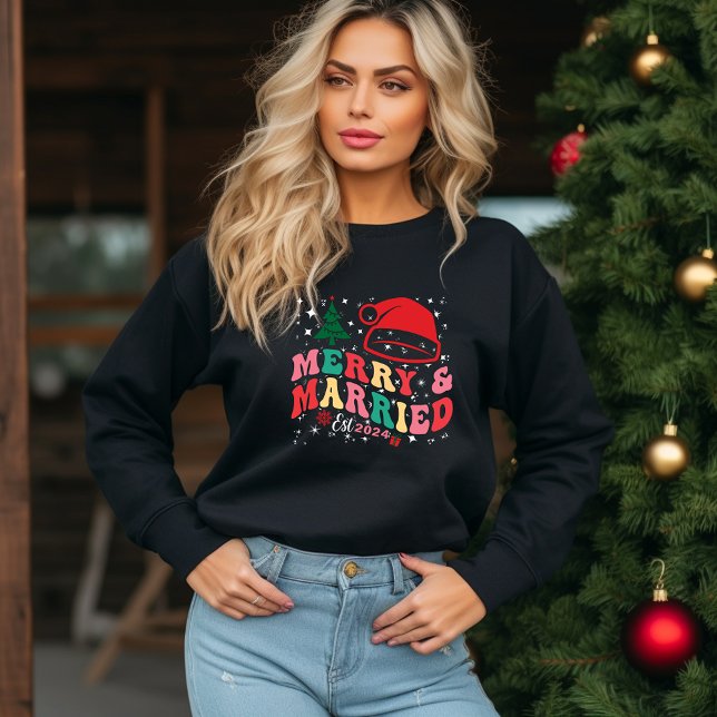 sött Första julen gifta och glada nygifta T Shirt (Skapare uppladdad)