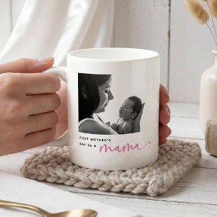 Sött första mors dag, Girl Mama fotokollage Kaffemugg