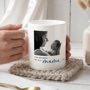 Sött första mors dag, Pojkmamma fotokollage Kaffemugg