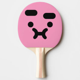 Sött Förvirrat Sårt Ansikte Ljus Rosa Pingisracket