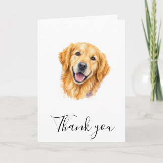 Sött Foto på Golden Retriever Hund Tackkort Kort
