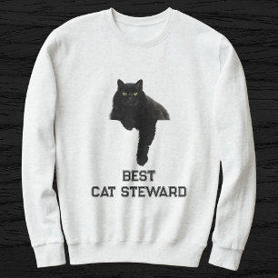 Sött foto på svart katt Roligt citat Personligt hu T Shirt