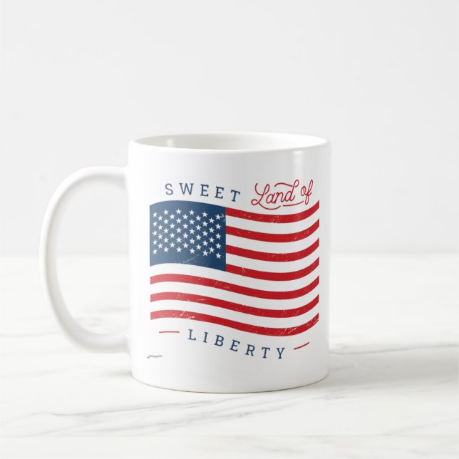 Sött frihetsland Patriotisk kaffemugg (Vänster)