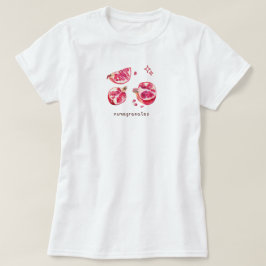 Sött fruktaestetiskt granatäpple rosa  t shirt