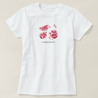 Sött fruktaestetiskt granatäpple rosa t shirt