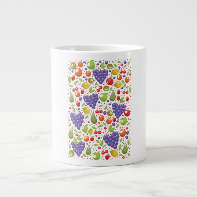 Sött fruktmönster jumbo mugg (Framsidan)