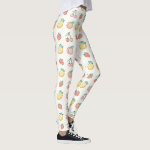 Sött fruktmönster Lekfull sommarestetik Leggings