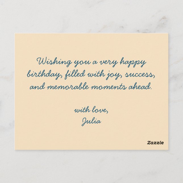 Sött fyrverksimönster - Födelsedagskort Vykort (Baksida)