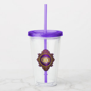 Sött GIGI-Royal Lila & Guld Take Away Mugg