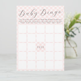 Sött Gingham Baby Bingo Baby Shower Game Card Inbjudningar