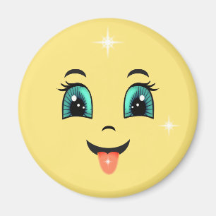 Sött Glad Ansikte Emoji Magnet