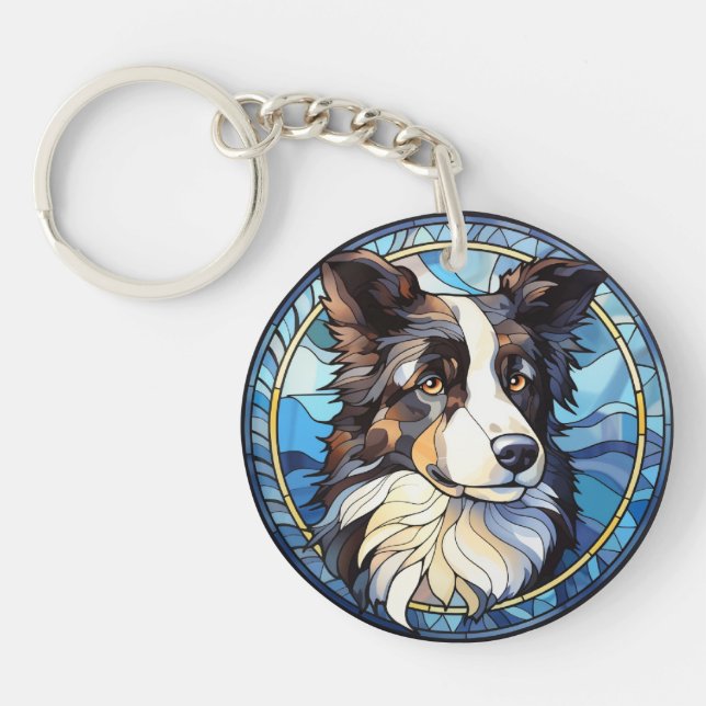 Sött glasaktigt glas Australian shepherd Hund (Framsidan)