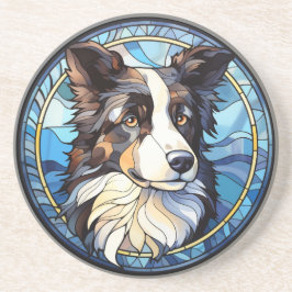 Sött glasaktigt glas Australian shepherd Hund Underlägg
