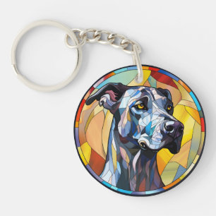 Sött glasaktigt glas Great dane Hund