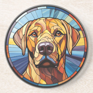 Sött glasaktigt Golden Labrador Hund Underlägg
