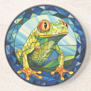 Sött glasaktigt Träd Frog Underlägg