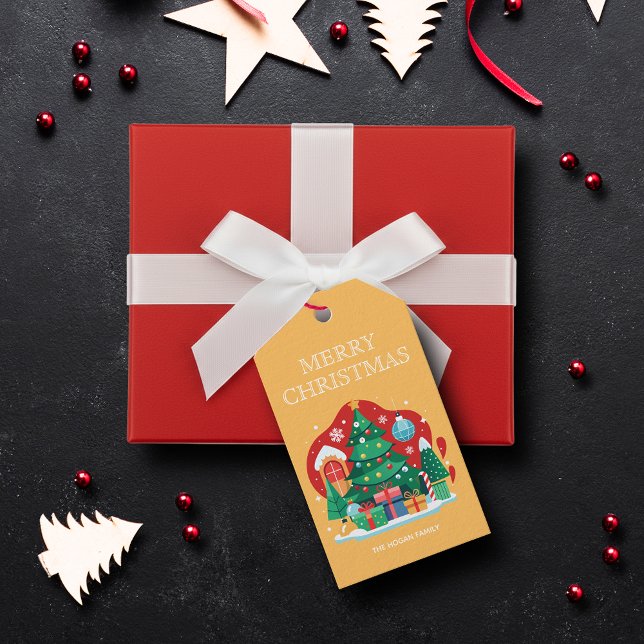 Sött God Jul Presentetikett (Cute Merry Christmas Gift Tags)