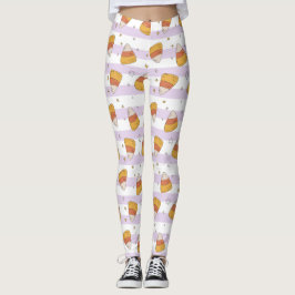 Sött godis och stjärnor Halloween-mönster Leggings