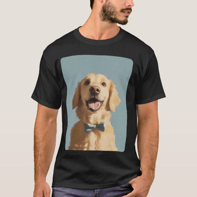 Sött Golden Retriever-ansikte T Shirt (Framsida)